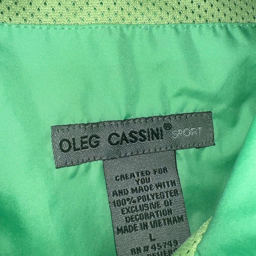 Oleg Cassini Sport Large Green Jacket Lightweight - Picture 2 of 13